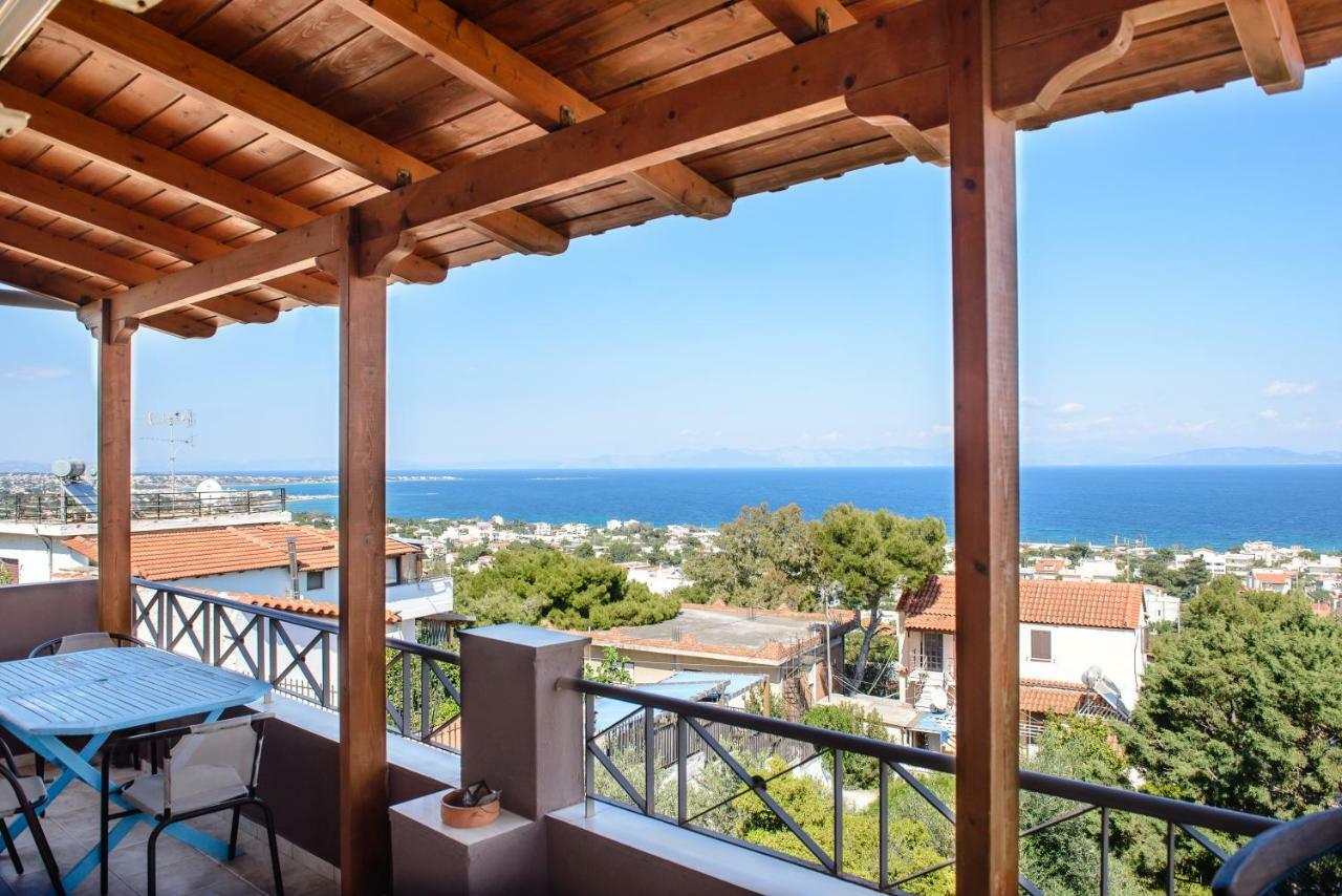 Peris Panoramic Villa Near Athens Airport Paralia  Buitenkant foto
